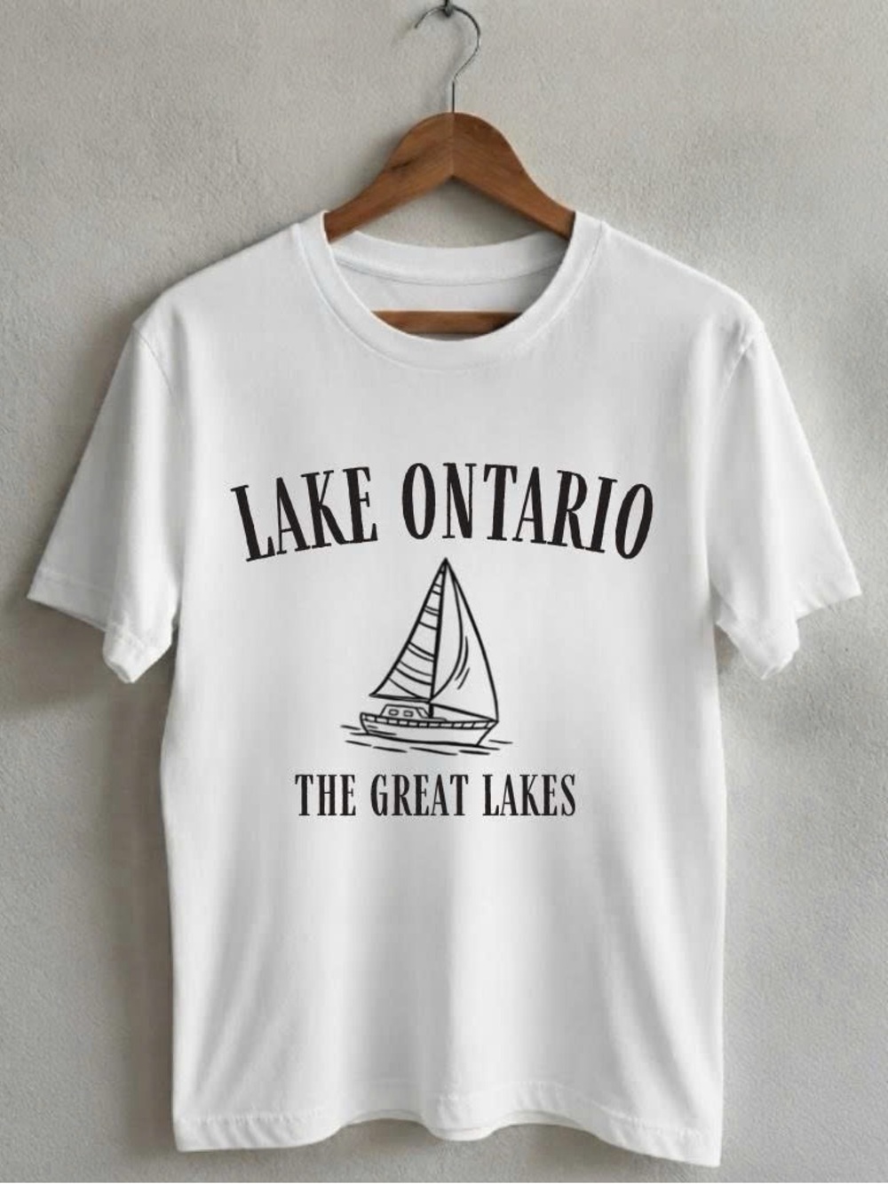 Gildan White 'Lake Ontario' Graphic Tee